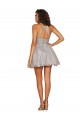 Argent Trapèze Licou Courte Tulle Courte Robes demoiselle d'honneur / Robes de cocktail Pas Cher