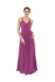Baie sauvage Fourreau Col V Mousseline Longue Robes demoiselle d'honneur Pas Cher