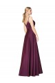 Baie sauvage Trapèze Bretelles spaghetti Crêpe Stretch Longue Formelles Robes demoiselle d'honneur / Robes de soirée / Robes de bal Pas Cher