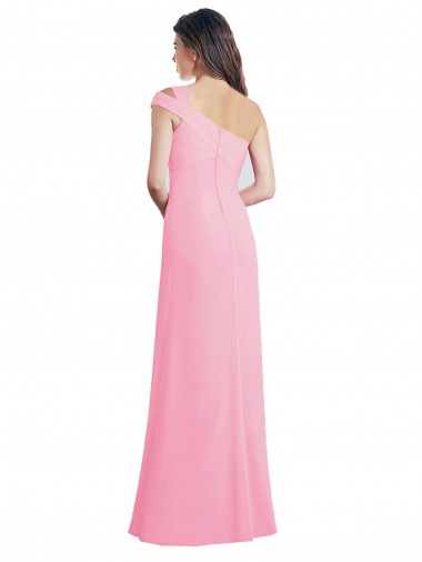 Barely Rose Trapèze Mousseline Longue Robes demoiselle d'honneur