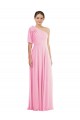 Barely Rose Trompette Mousseline Longue Robes demoiselle d'honneur Pas Cher