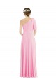 Barely Rose Trompette Mousseline Longue Robes demoiselle d'honneur Pas Cher