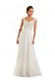 Blanc Fourreau Mousseline Dentelle Robes de mariée Pas Cher