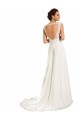 Blanc Fourreau Mousseline Dentelle Robes de mariée Pas Cher