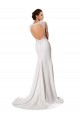 Blanc Fourreau Mousseline Dentelle Robes de mariée Pas Cher