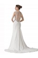 Blanc Fourreau Mousseline Plage Robes de mariée Pas Cher