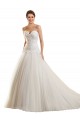 Blanc Princesse Tulle Dentelle Robes de mariée Pas Cher