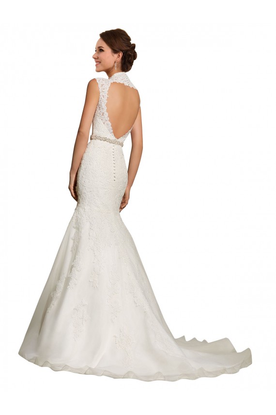 Blanc Sirène Tulle Dentelle Robes de mariée Pas Cher