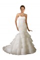 Blanc Sirène Tulle Robes de mariée Pas Cher
