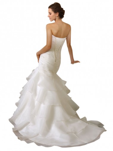 Blanc Sirène Tulle Robes de mariée