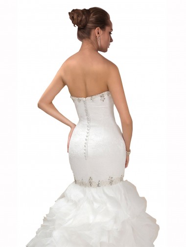 Blanc Sirène Tulle Robes de mariée