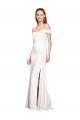 Blanc Sirène Épaule Dénudée Crêpe Stretch Longue Formelles Robes demoiselle d'honneur / Robes de soirée / Robes de bal Pas Cher