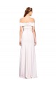 Blanc Sirène Épaule Dénudée Crêpe Stretch Longue Formelles Robes demoiselle d'honneur / Robes de soirée / Robes de bal Pas Cher
