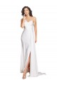 Blanc Trapèze Satiné Soyeux Robes de mariée Pas Cher