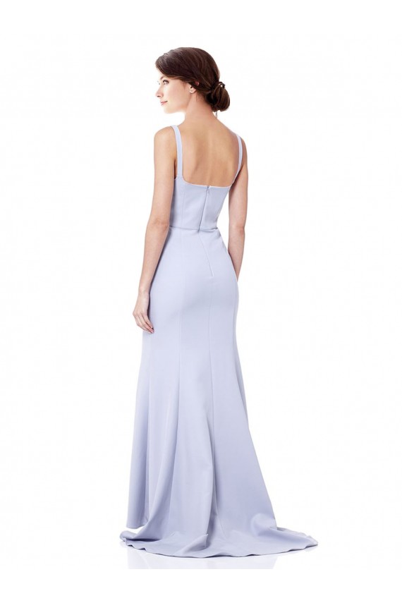 Bleu ciel clair Sirène Bretelles spaghetti Crêpe Stretch Longue Formelles Robes demoiselle d'honneur / Robes de soirée / Robes de bal Pas Cher