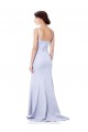 Bleu ciel clair Sirène Bretelles spaghetti Crêpe Stretch Longue Formelles Robes demoiselle d'honneur / Robes de soirée / Robes de bal Pas Cher