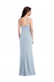 Bleu ciel clair Trompette Bretelles spaghetti Crêpe Stretch Longue Formelles Robes demoiselle d'honneur / Robes de soirée / Robes de bal Pas Cher
