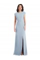 Bleu ciel clair Trompette Crêpe Stretch Longue Formelles Robes demoiselle d'honneur / Robes de soirée / Robes de bal Pas Cher