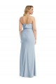 Bleu ciel clair Trompette Sans bretelle Crêpe Stretch Longue Robes demoiselle d'honneur / Robes de bal Pas Cher