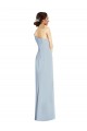Bleu ciel clair Trompette Épaule Dénudée Crêpe Stretch Longue Formelles Robes demoiselle d'honneur / Robes de soirée / Robes de bal Pas Cher