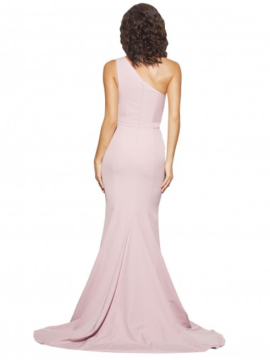 Fourreau Balayage train Crêpe Stretch Longue Robes demoiselle d'honneur / Robes de bal