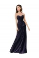 Bleu marine foncé Fourreau Mousseline Longue Robes demoiselle d'honneur Pas Cher