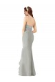 Bleu marine foncé Fourreau Mousseline Longue Robes demoiselle d'honneur Pas Cher