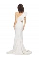 Ivoire Fourreau Balayage train Crêpe Stretch Longue Robes demoiselle d'honneur / Robes de bal Pas Cher