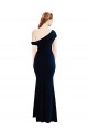 Bleu marine foncé Sirène Crêpe Stretch Longue Formelles Robes demoiselle d'honneur / Robes de soirée / Robes de bal Pas Cher