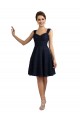 Bleu marine foncé Trapèze Dentelle Courte Robes demoiselle d'honneur / Robes de cocktail Pas Cher
