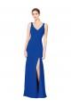 Bleu roi Fourreau Mousseline Longue Robes demoiselle d'honneur Pas Cher
