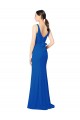 Bleu roi Fourreau Mousseline Longue Robes demoiselle d'honneur Pas Cher