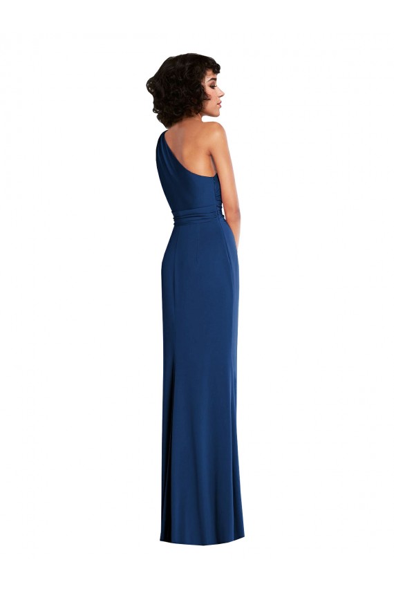 Bleu roi Fourreau Spandex Longue Robes demoiselle d'honneur / Robes de bal Pas Cher