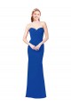 Bleu roi Trapèze Mousseline Longue Robes demoiselle d'honneur Pas Cher