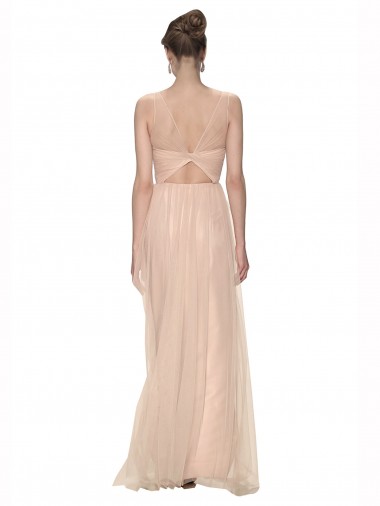 Blush 95 Fourreau Illusion Tulle Longue Robes demoiselle d'honneur