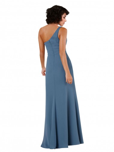 Bordeaux Trapèze Mousseline Longue Formelles Robes demoiselle d'honneur / Robes de soirée