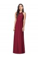 Bordeaux Trompette Licou Mousseline Longue Robes demoiselle d'honneur Pas Cher