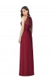 Bordeaux Trompette Licou Mousseline Longue Robes demoiselle d'honneur Pas Cher