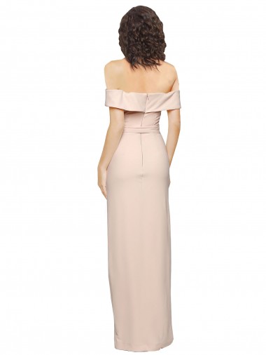 Sirène Épaule Dénudée Crêpe Stretch Longue Formelles Robes demoiselle d'honneur / Robes de soirée / Robes de bal