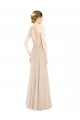 Champagne Trapèze Licou Col Haut Mousseline Dentelle Longue Robes demoiselle d'honneur / Robes de bal Pas Cher