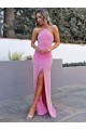 Couleur affichée Fourreau Licou Paillettes Velours Longue Robes de bal Pas Cher