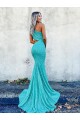 Couleur affichée Sirène Balayage train Paillettes Velours Longue Robes de bal Pas Cher