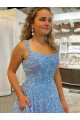 Couleur affichée Trapèze Scoop Traîne moyenne Paillettes Velours Longue Robes de bal Pas Cher