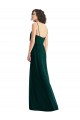 Evergreen Trapèze Col V Mousseline Longue Robes demoiselle d'honneur Pas Cher