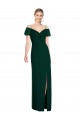Evergreen Trompette Bretelles spaghetti Mousseline Longue Robes demoiselle d'honneur Pas Cher