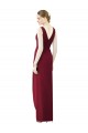 Fourreau Col V Mousseline Longue Robes demoiselle d'honneur Pas Cher