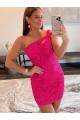 Fourreau Courte Paillettes Velours Courte Robes de bal Pas Cher
