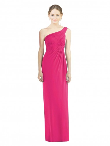 Fourreau Mousseline Longue Robes demoiselle d'honneur Pas Cher