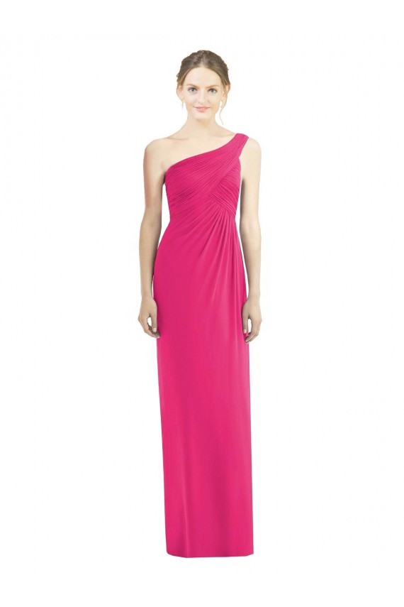 Fourreau Mousseline Longue Robes demoiselle d'honneur Pas Cher