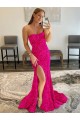 Fourreau Sans bretelle Balayage train Paillettes Velours Longue Robes de bal Pas Cher